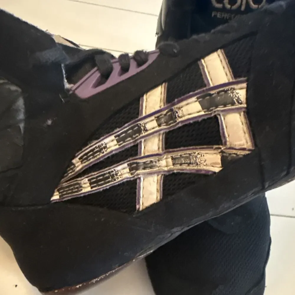 Asics Lyteflex Purple Black White Wrestling Shoes 1992 Rare Size 11 LBN JN31